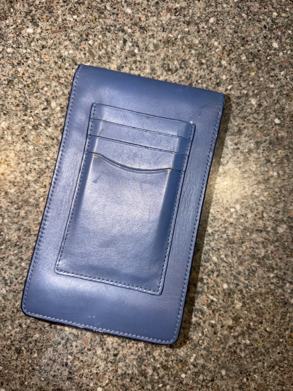 Coach Leather Card & Phone Holder in Blue - Picture 2 of 3